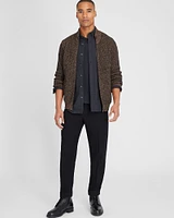 Textural Mouline Full Zip Sweater