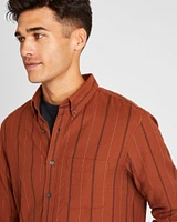 Long-Sleeve Stripe Flannel Shirt