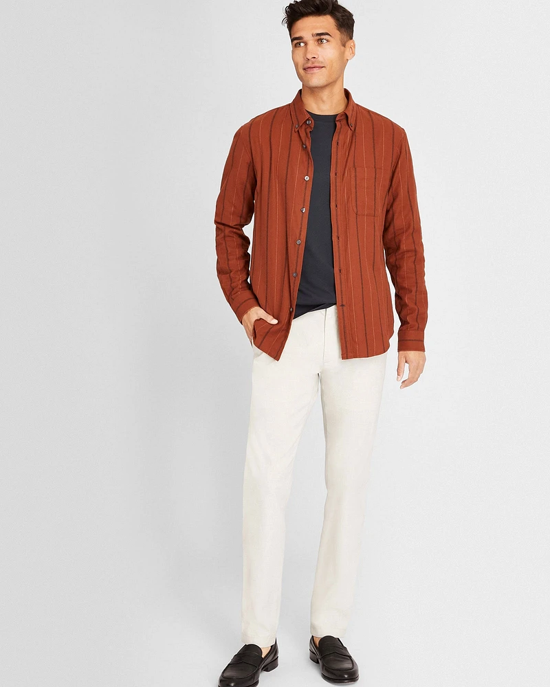 Long-Sleeve Stripe Flannel Shirt
