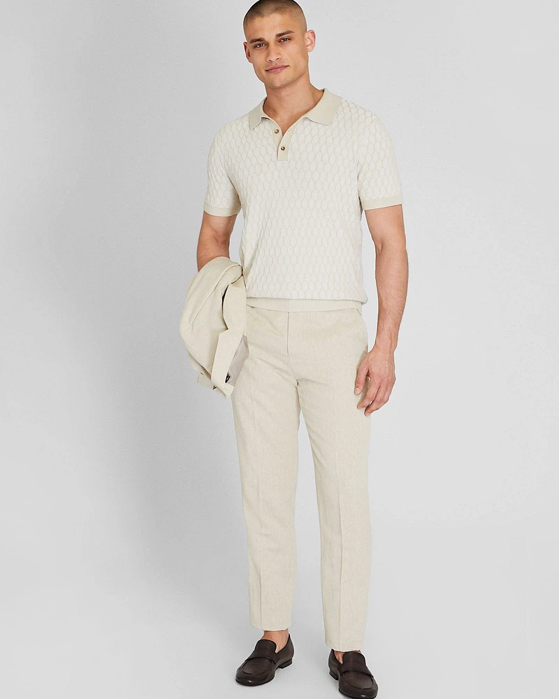 Plaited Diamond Short Sleeve Polo