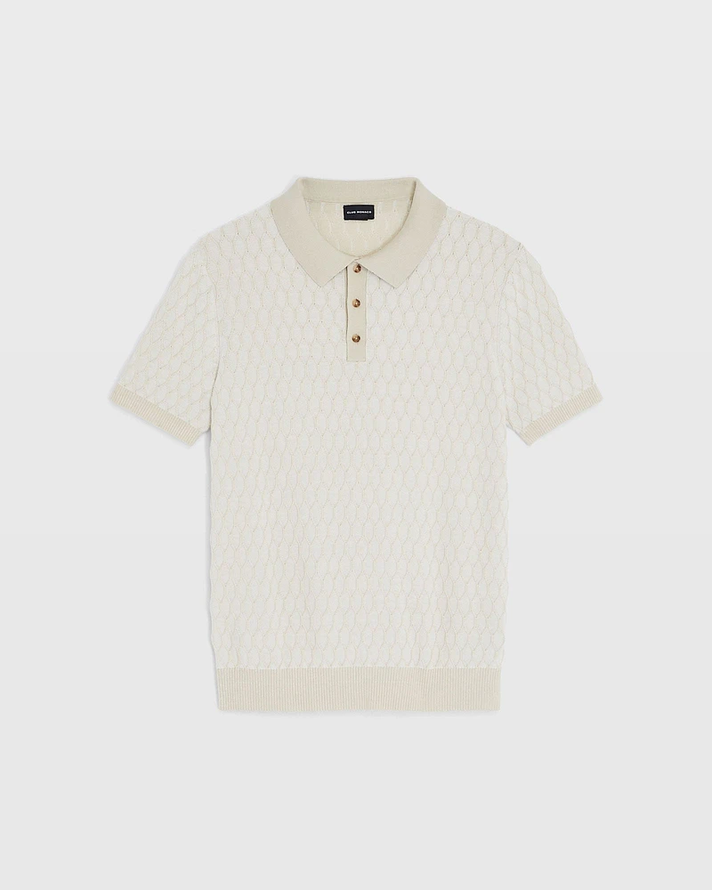 Plaited Diamond Short Sleeve Polo