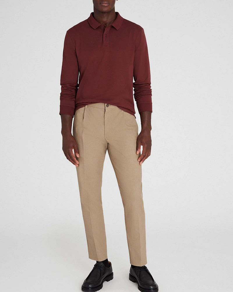 Long Sleeve Clean Piqué Polo
