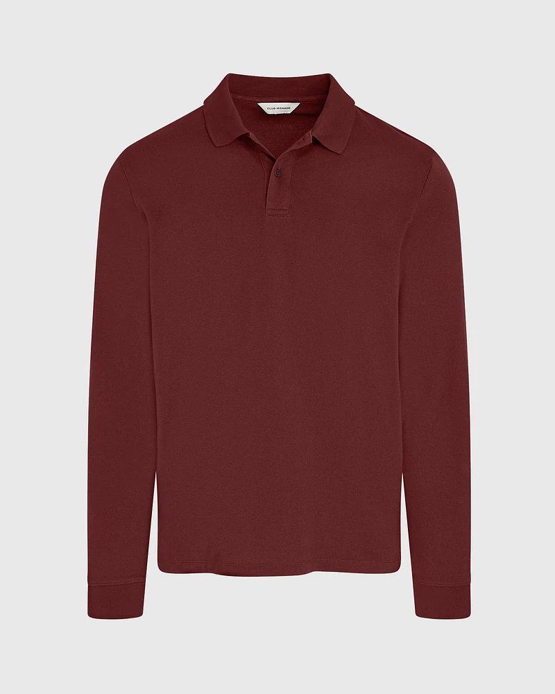 Long Sleeve Clean Piqué Polo
