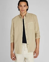Garment-Dyed Slim Lightweight Oxford Shirt
