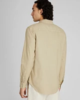Garment-Dyed Slim Lightweight Oxford Shirt