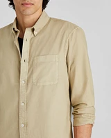 Garment-Dyed Slim Lightweight Oxford Shirt