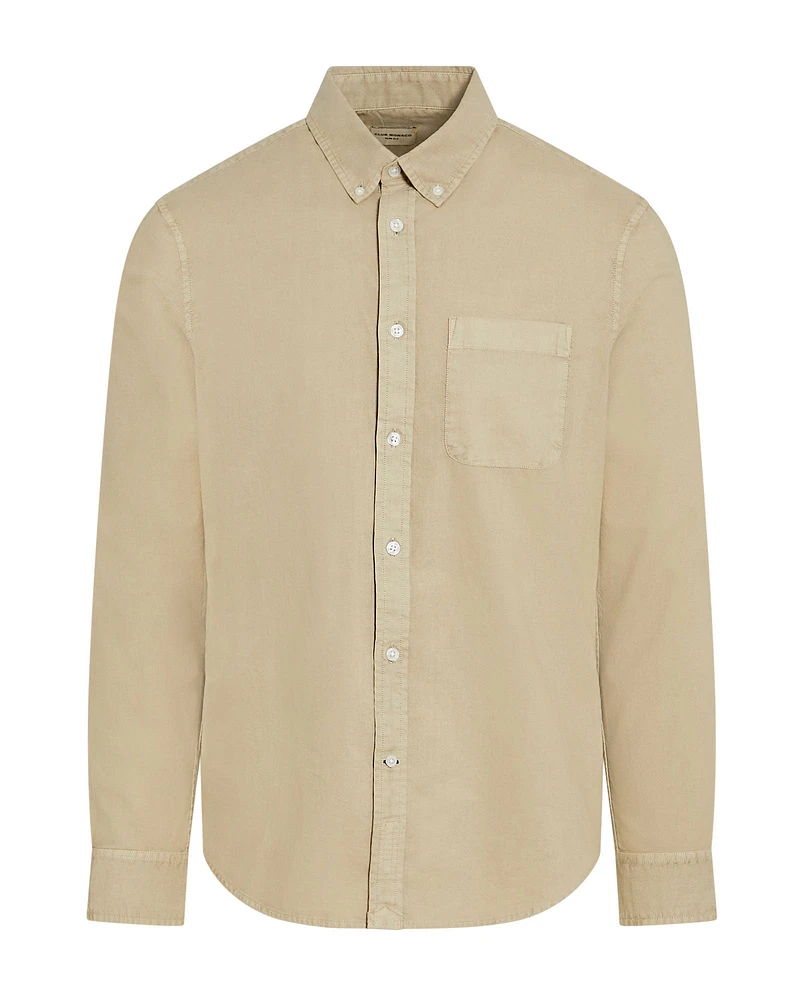 Garment-Dyed Slim Lightweight Oxford Shirt