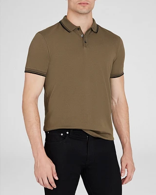 Tipped Collar Cotton Polo