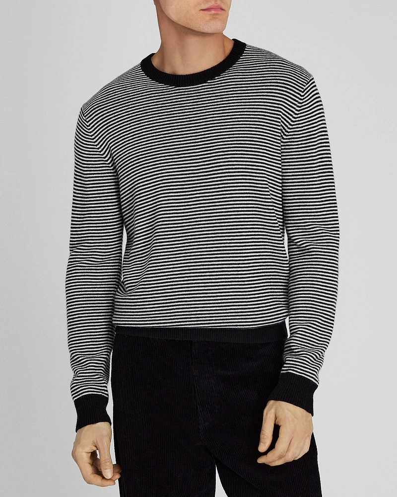 Wool-Blend Striped Crewneck Sweater