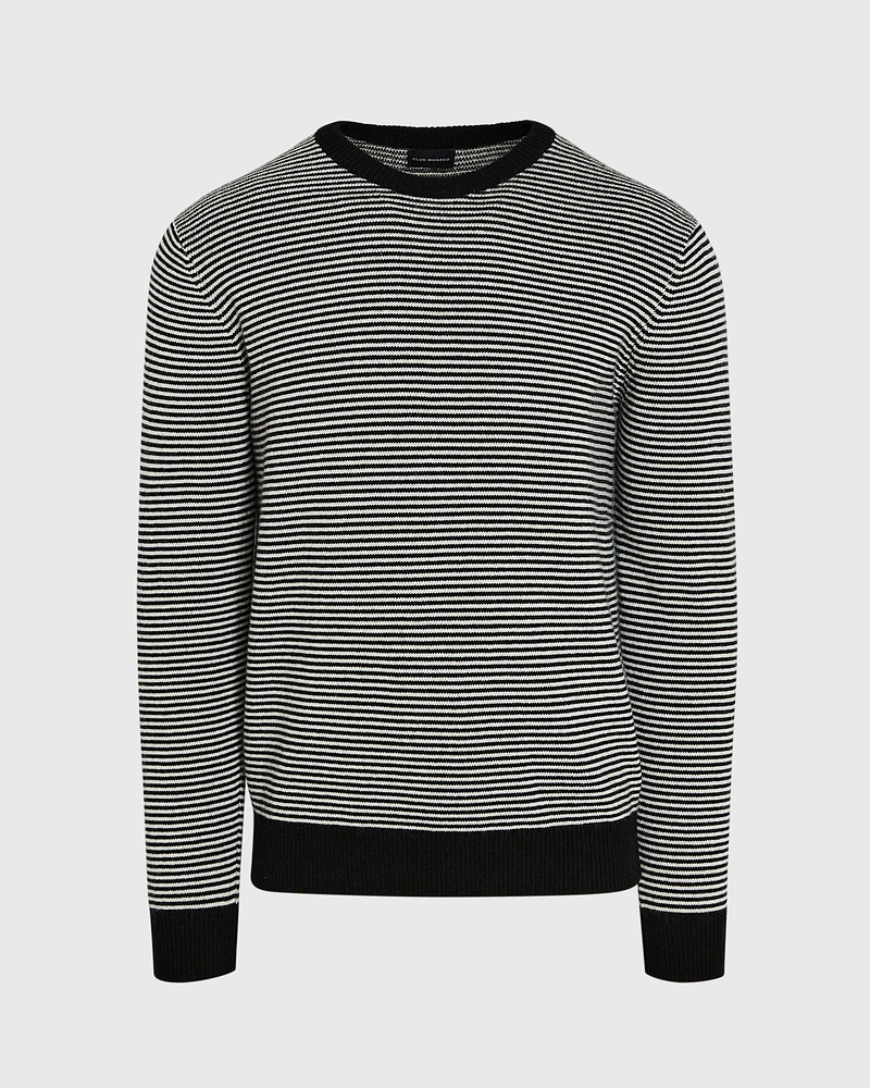 Wool-Blend Striped Crewneck Sweater