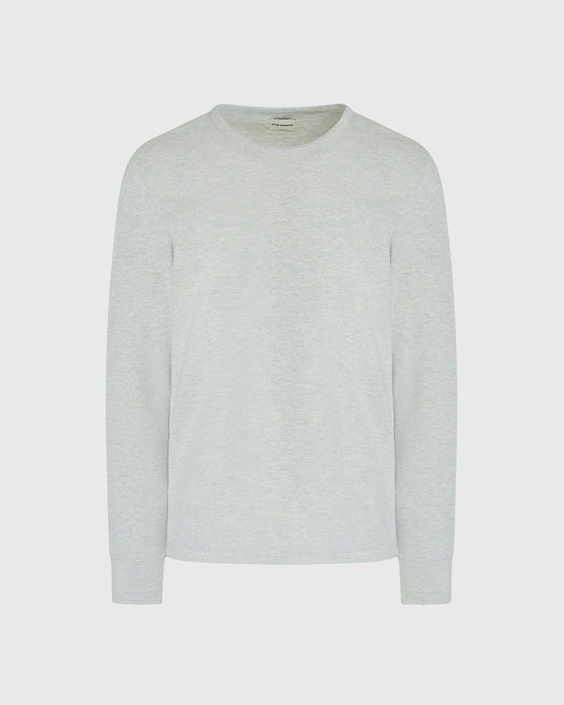 Long-Sleeve Ribbed Slub Tee