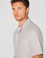 Short Sleeve Camp Collar Oxford Shirt