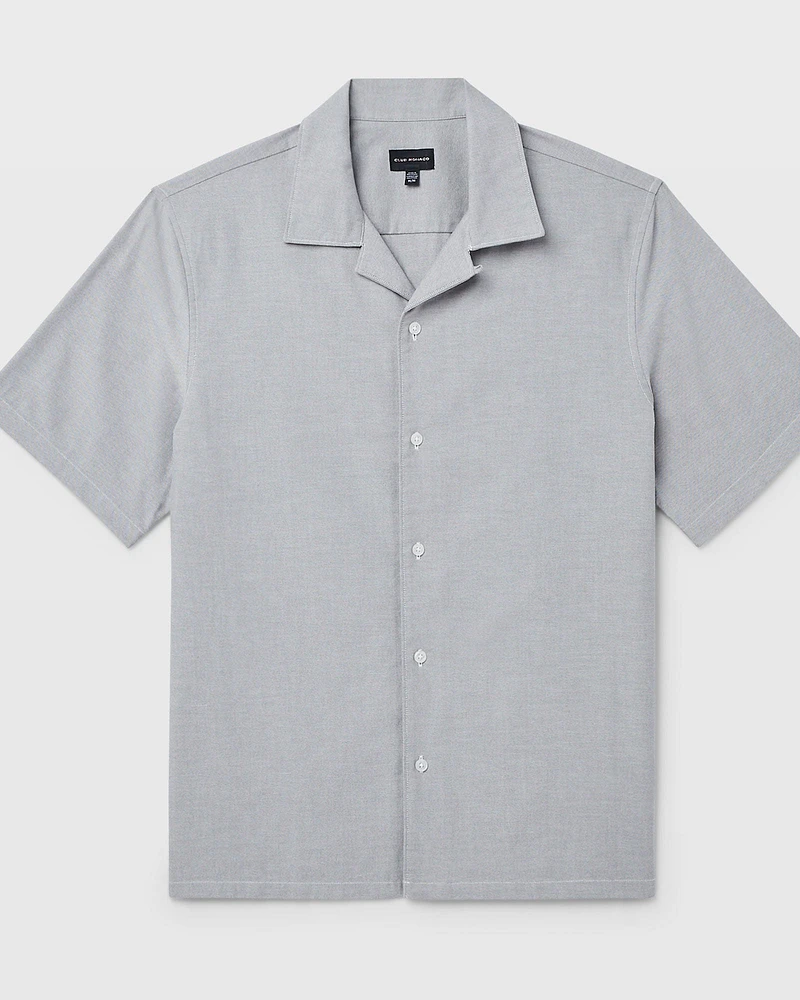 Short Sleeve Camp Collar Oxford Shirt