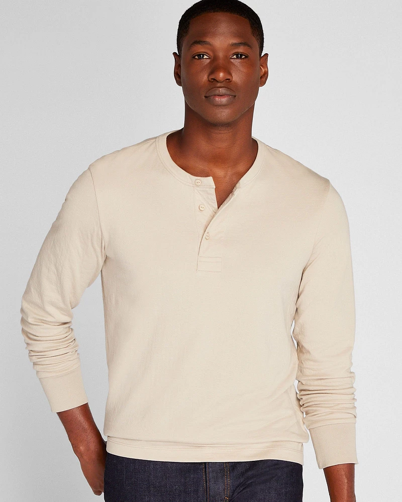 Doubleface Long-Sleeve Henley