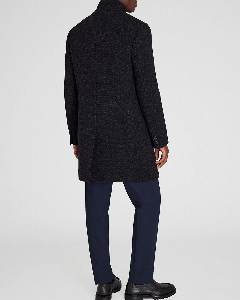 Loukas Patterned Funnel Neck Coat