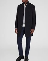 Loukas Patterned Funnel Neck Coat