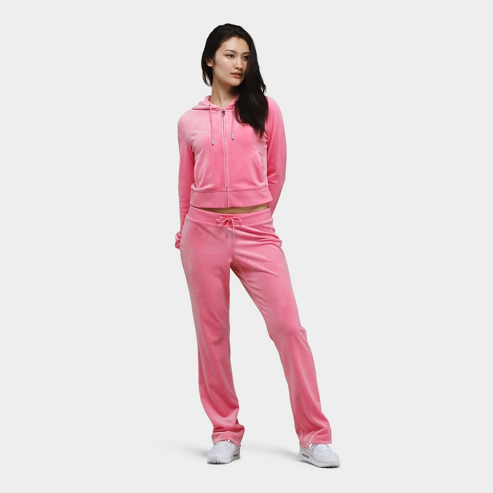 Juicy Couture Women's OG Big Bling Velour Track Pants / Hot Pink