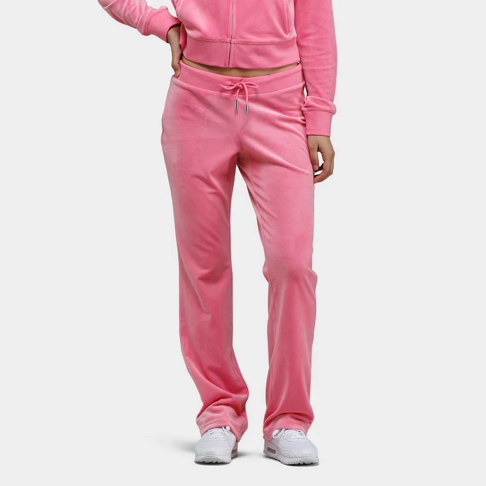 Juicy Couture Women's OG Big Bling Velour Track Pants / Hot Pink
