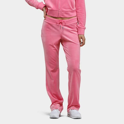 Juicy Couture Women's OG Big Bling Velour Track Pants / Hot Pink