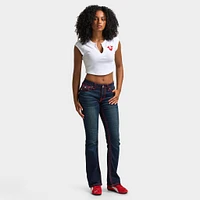 True Religion Women's Rhinestone Becca Boot Supt / Indigo Twilight