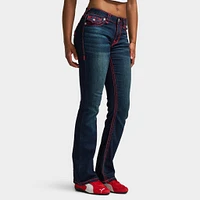 True Religion Women's Rhinestone Becca Boot Supt / Indigo Twilight