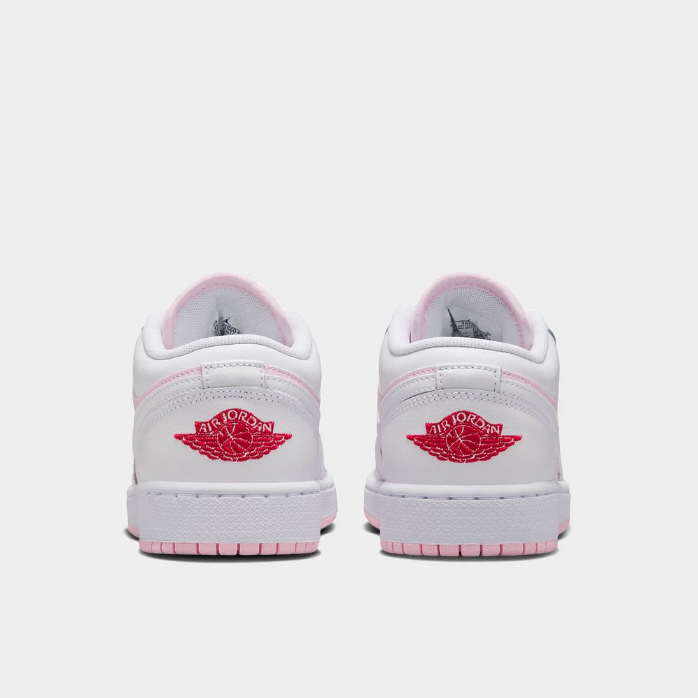 Jordan 1 Low GS Pink Foam / White - Fire Red