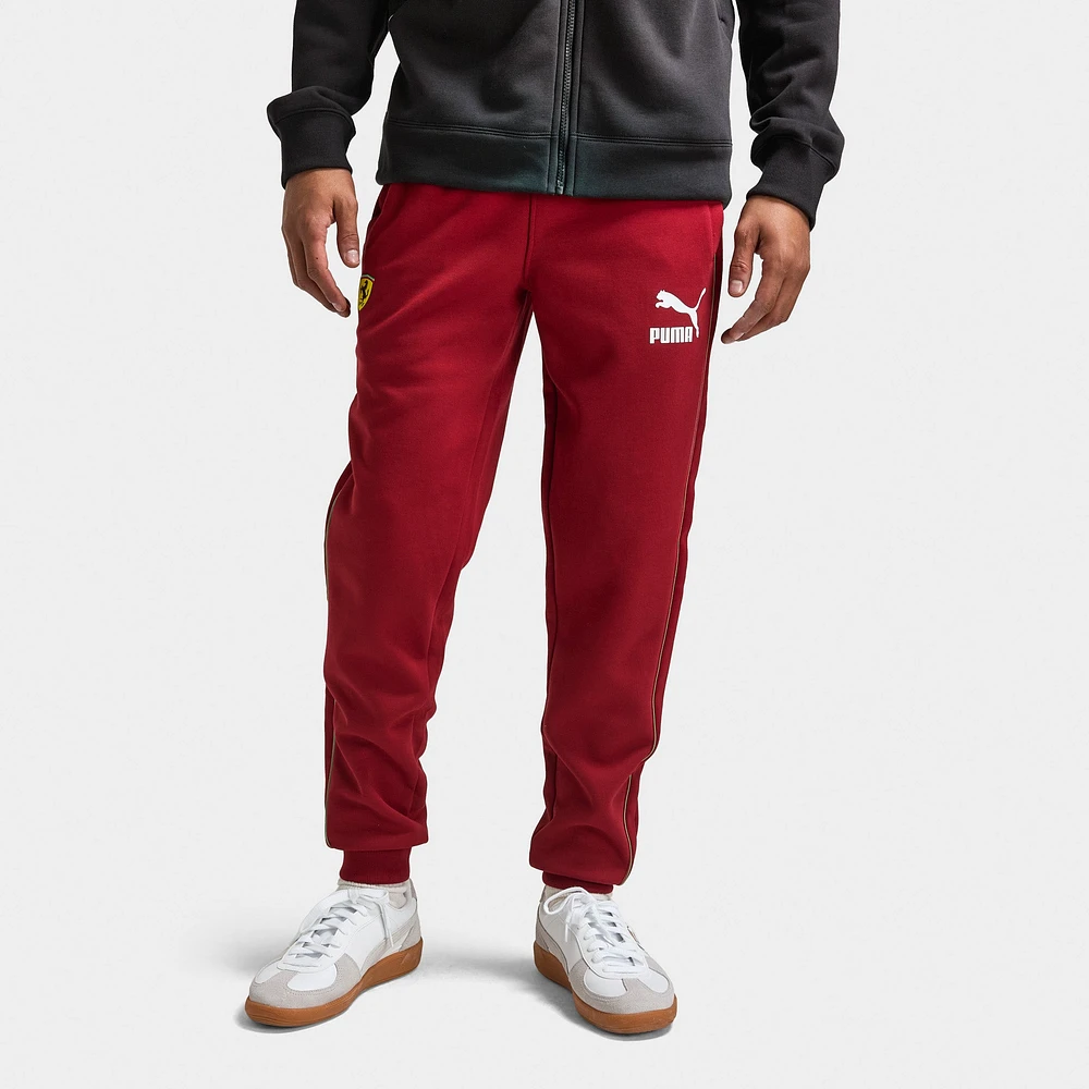 PUMA Ferrari Race Iconic T7 Track Pants Intense Red / Speed Yellow