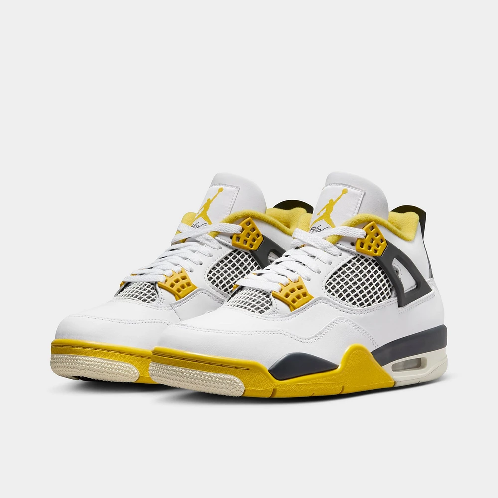 Jordan Women's 4 Retro White / Coconut Milk - Vivid Sulfur
