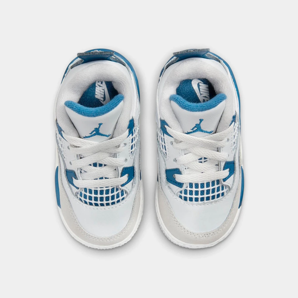 Jordan 4 Retro TD White /  Industrial Blue - Neutral Grey