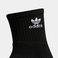 adidas Originals Trefoil Quarter Socks (6 Pack) Black / White