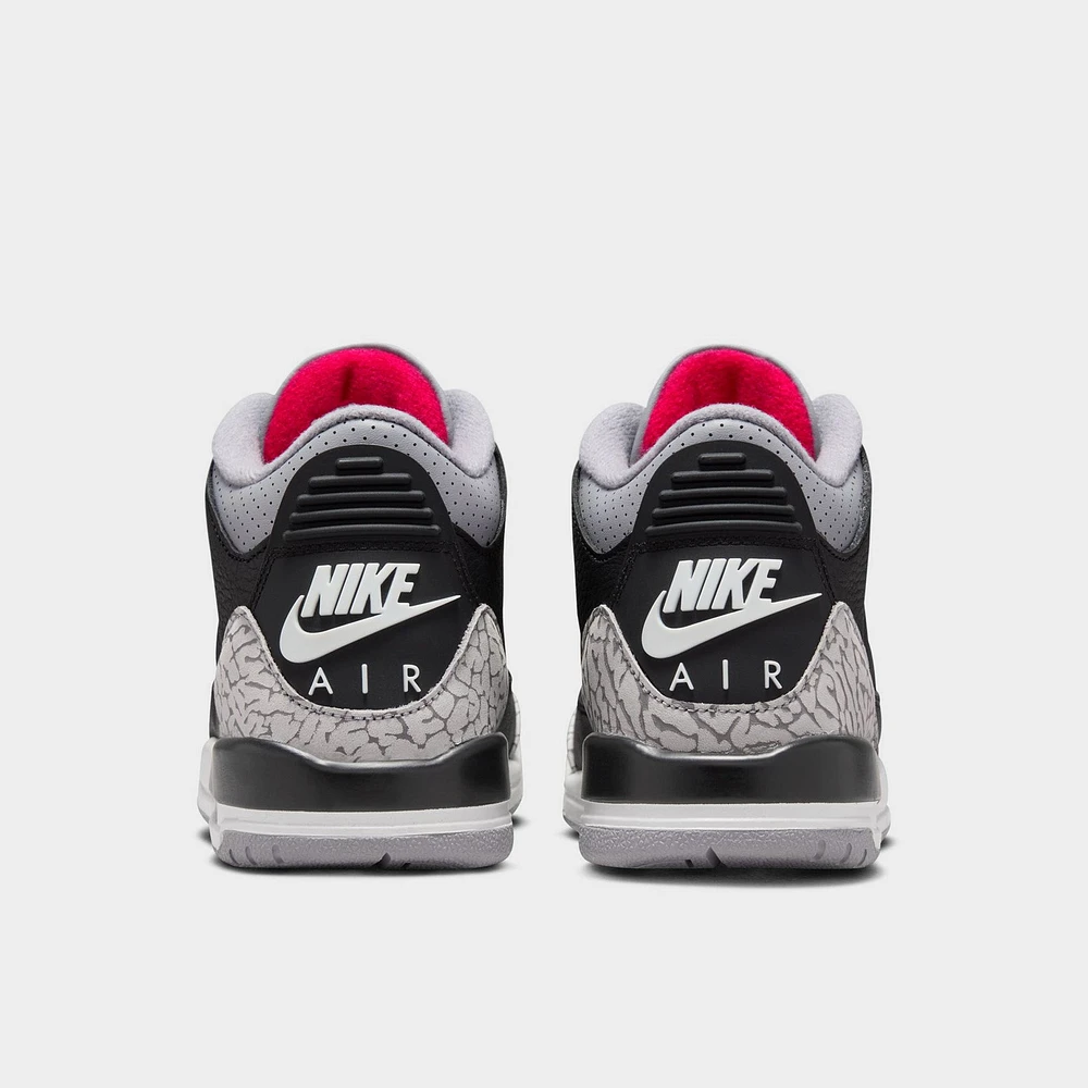 Jordan 3 Retro GS Black / Fire Red - Cement Grey