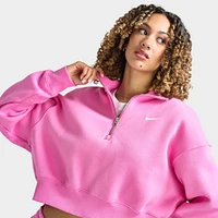 Nike Sportswear Women's Phoenix Fleece Half Zip Cropped Swea