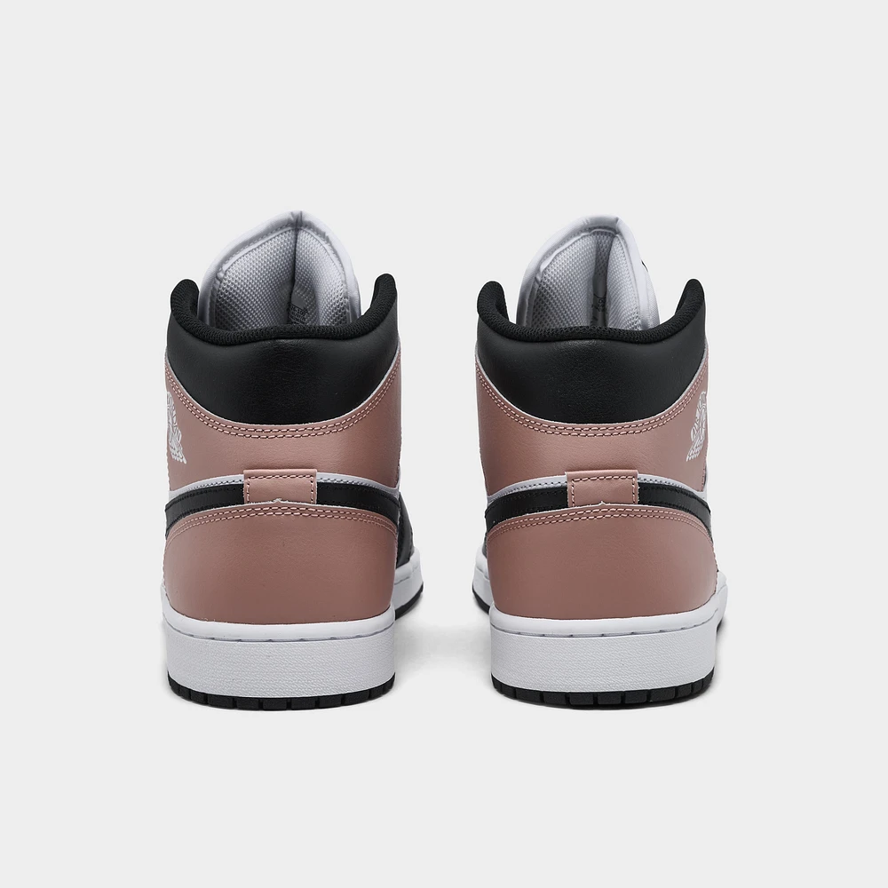 Jordan 1 Mid White / Black - Rust Pink