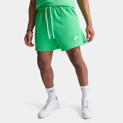 Nike Club French Terry Flow Shorts Spring Green / White