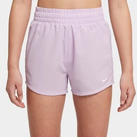 Nike One Girls' Dri-FIT High-Waisted Woven Training Shorts Doll / White