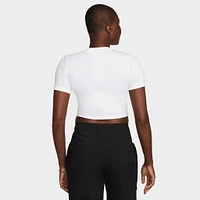 Nike Sportswear Women's Essential Slim-Fit Crop T-shirt / White