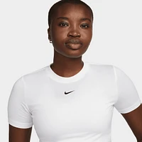Nike Sportswear Women's Essential Slim-Fit Crop T-shirt / White