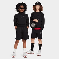 Nike Sportswear Juniors' Club Fleece Shorts Black / White