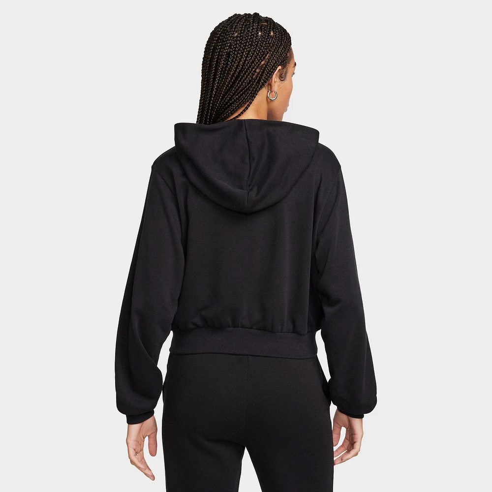 Nike Women's Loose Full-Zip French Terry Hoodie Black / Sail