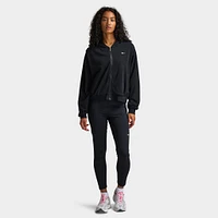 Nike Women's Loose Full-Zip French Terry Hoodie Black / Sail