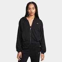 Nike Women's Loose Full-Zip French Terry Hoodie Black / Sail