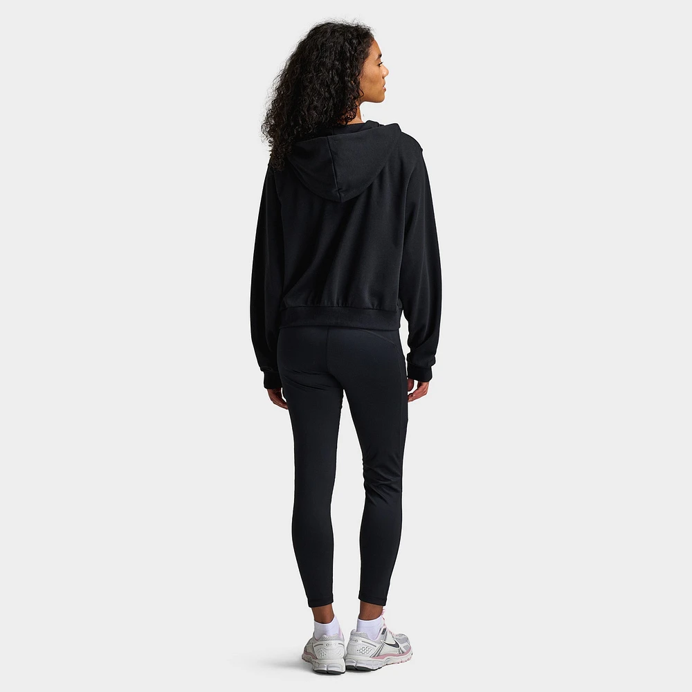 Nike Women's Loose Full-Zip French Terry Hoodie Black / Sail