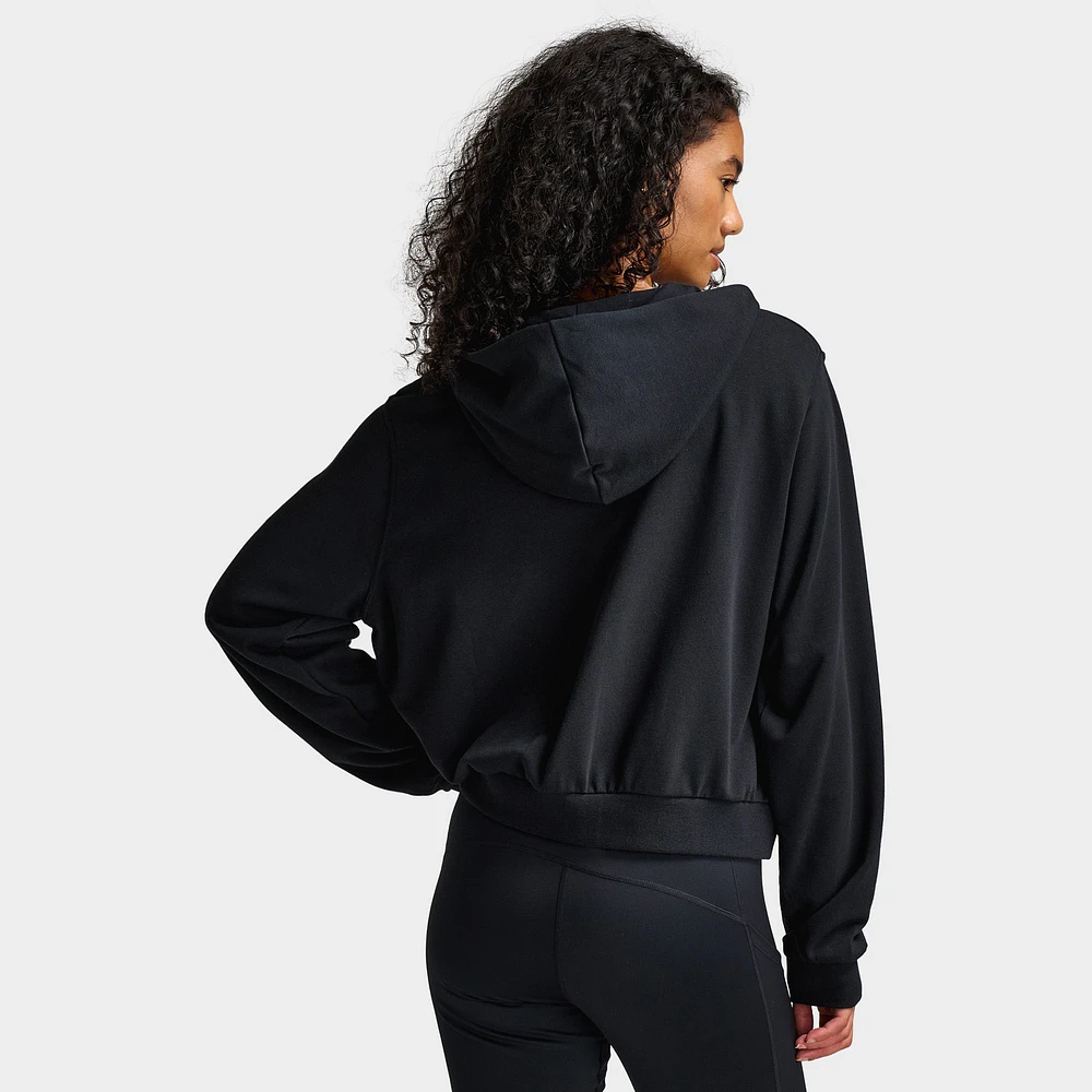 Nike Women's Loose Full-Zip French Terry Hoodie Black / Sail