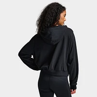 Nike Women's Loose Full-Zip French Terry Hoodie Black / Sail