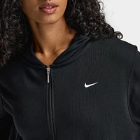 Nike Women's Loose Full-Zip French Terry Hoodie Black / Sail