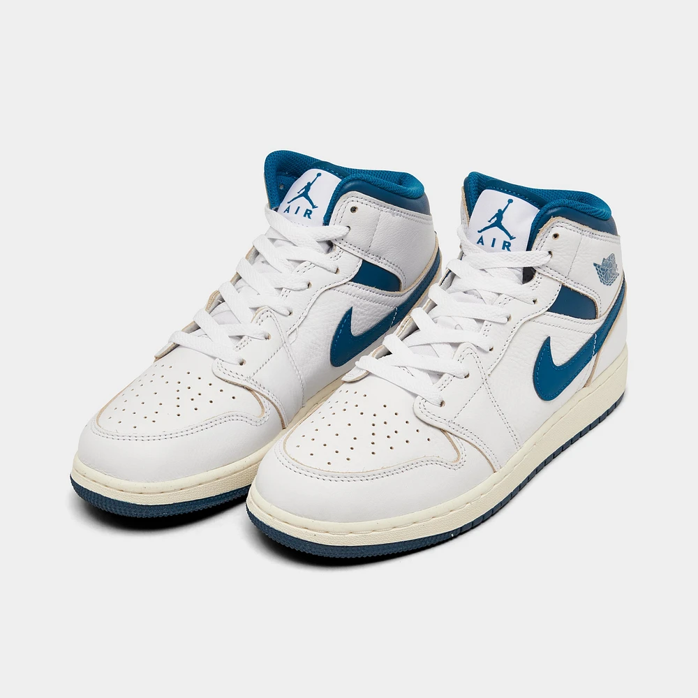 Jordan 1 Mid GS White / Industrial Blue - Sail
