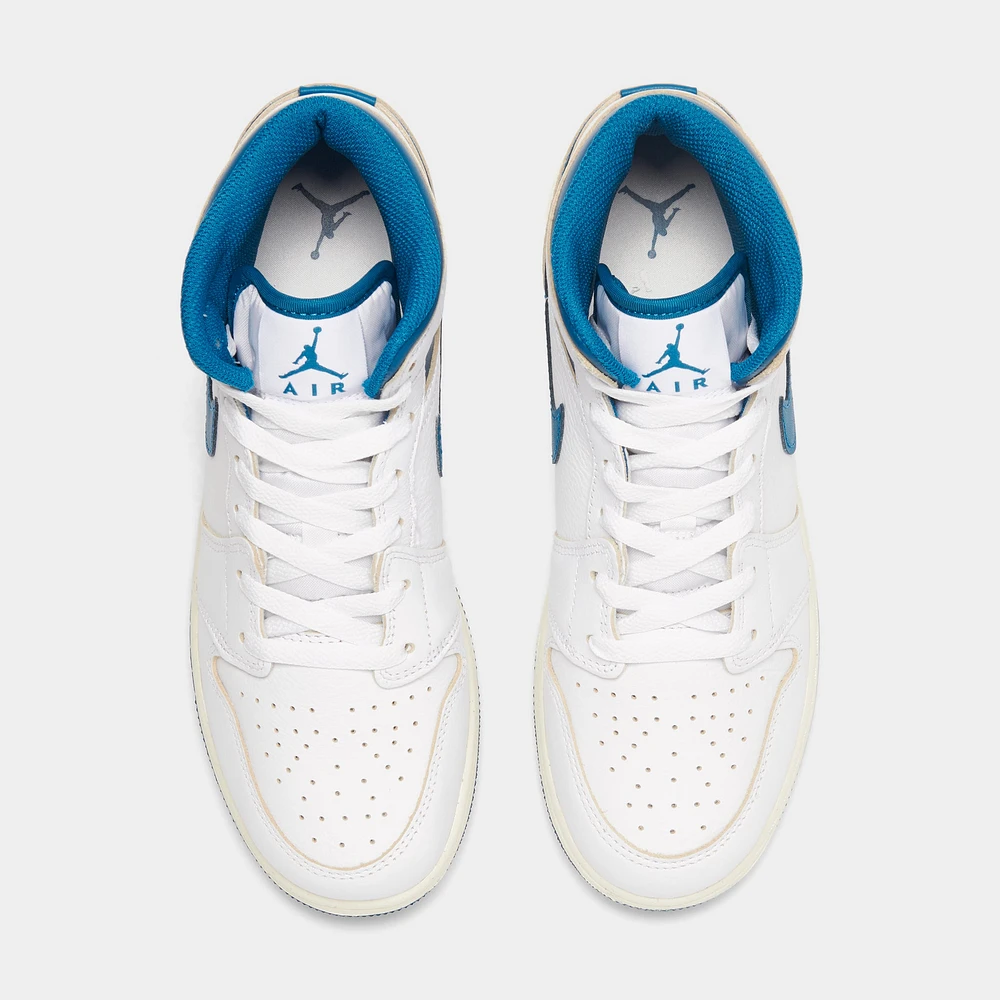 Jordan 1 Mid GS White / Industrial Blue - Sail