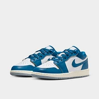 Jordan 1 Low GS White / Industrial Blue - Grey