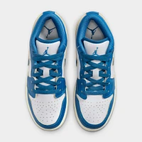 Jordan 1 Low GS White / Industrial Blue - Grey