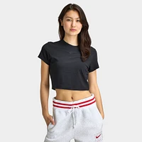Nike Sportswear Women's Chill Knit Crop T-Shirt Black / Blac